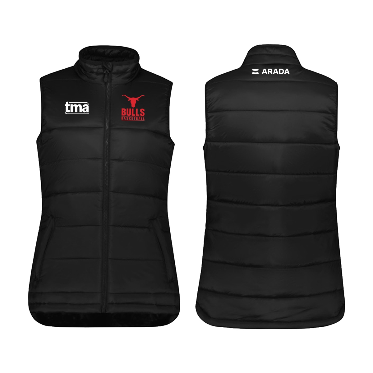 Picture of Women’s Bulls Black Puffer Vest